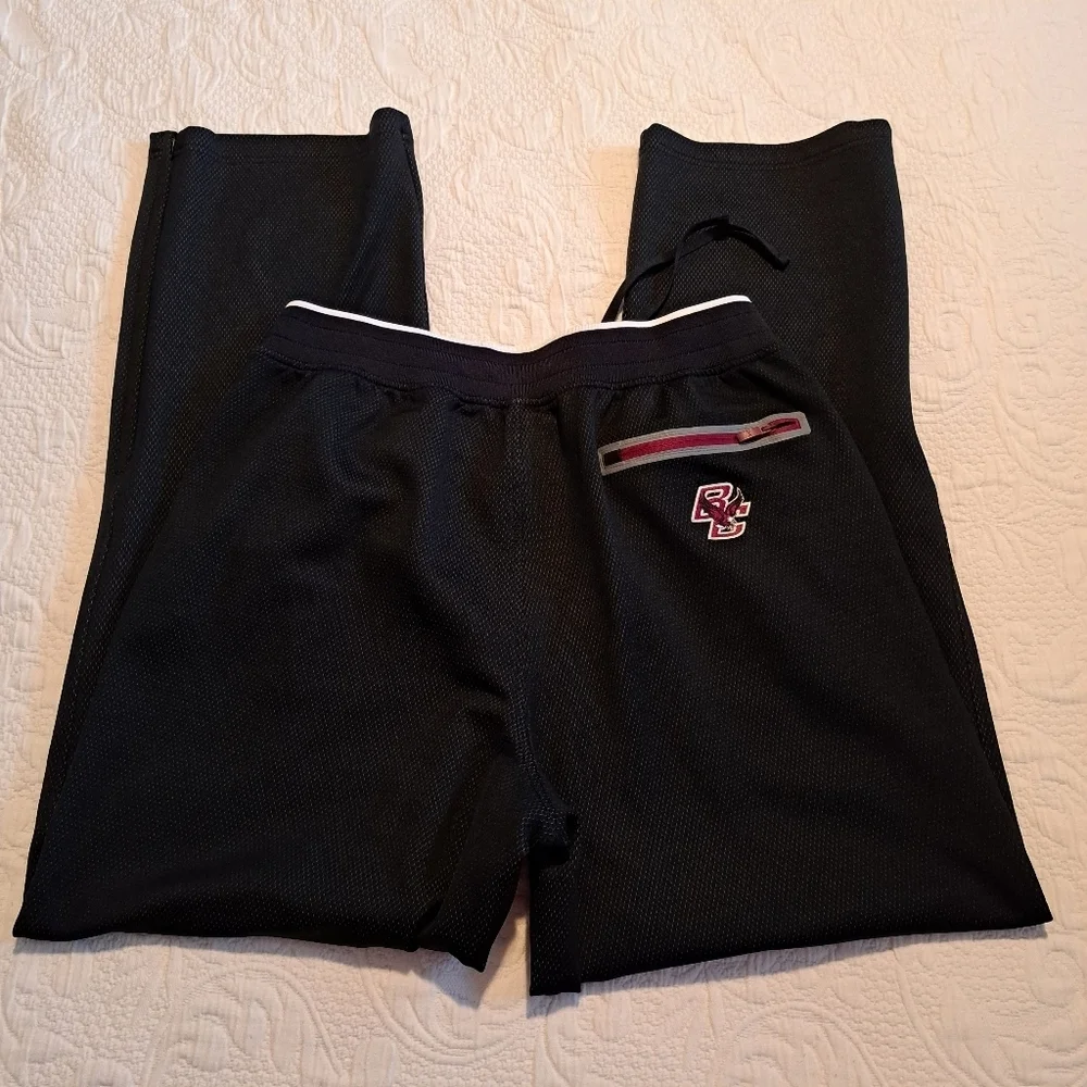Under Armour Men's size Large loose Boston College black jogging pants, VGUC - Picture 5 of 9